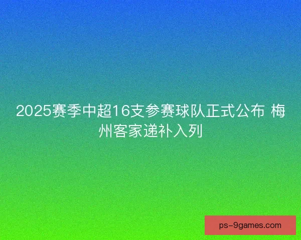 2025赛季中超16支参赛球队正式公布 梅州客家递补入列