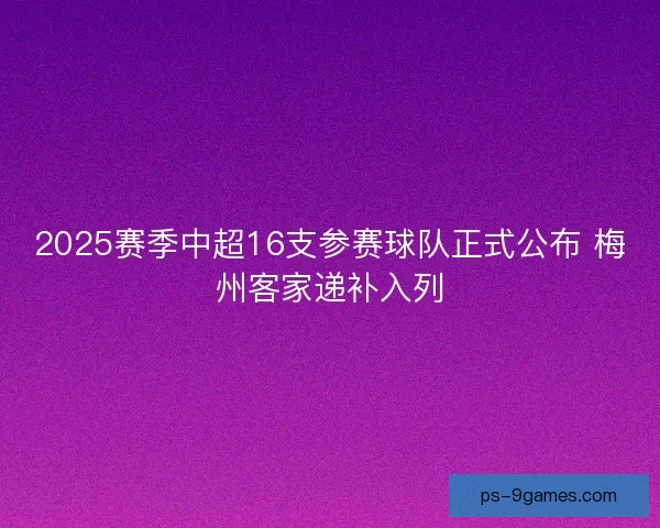 2025赛季中超16支参赛球队正式公布 梅州客家递补入列